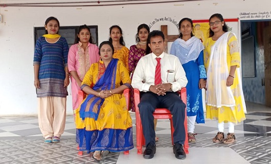 St. Paul CBSE School teachers and staff together